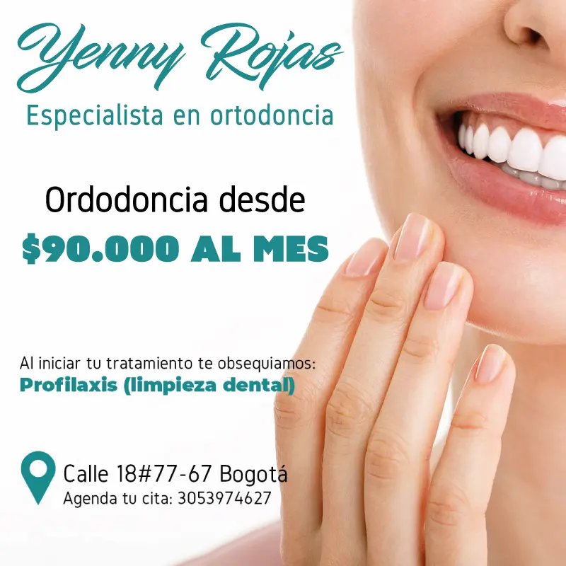 Poster con promoción de ortodoncia desde $90.000 pesos